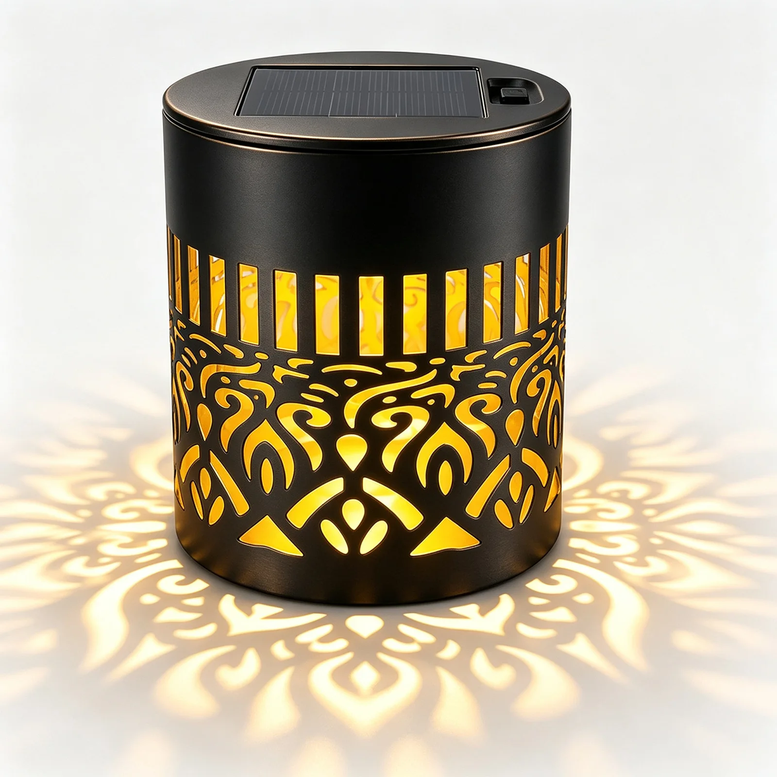 F9 1-2PCS Solar Mandala Wall Lamp Outdoor LED Waterproof Fence Lamp Garden Lawn Estate Porch Corridor Courtyard Decor Wall Light