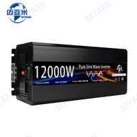 MYAMI 12000W 12KW Peak DC 12V 24V 48V to AC 110V 220V 6KW 6000W Pure Sine Wave Solar Power Inverter AC Car Inverter Converters