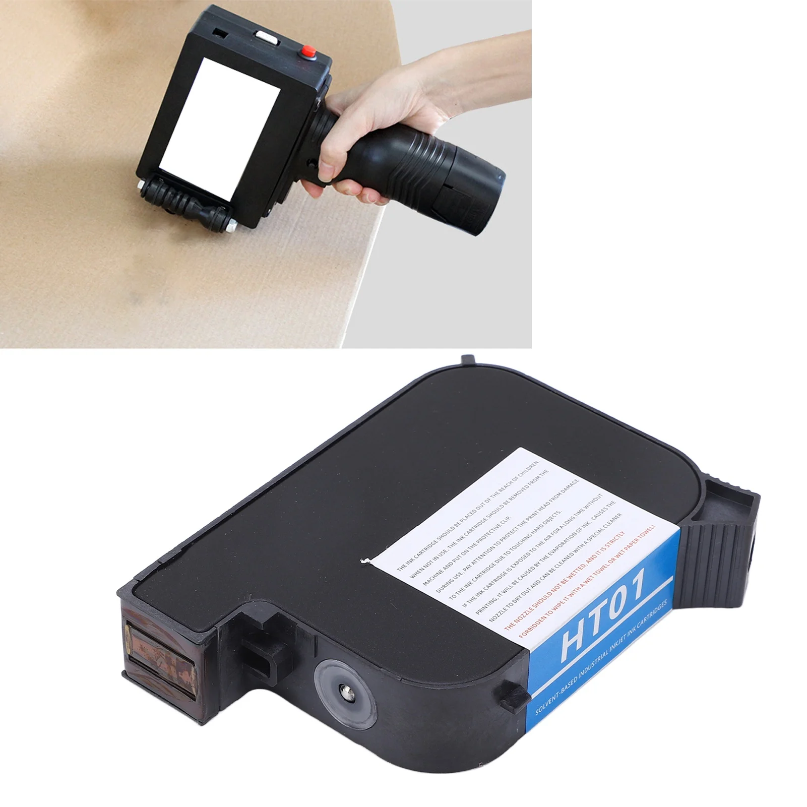 Printer Ink Cartridge Replacement 42ML Handheld Printer Ink Cartridge Rapid Drying Inkjet Printer Cartridge Replacement 12.7mm