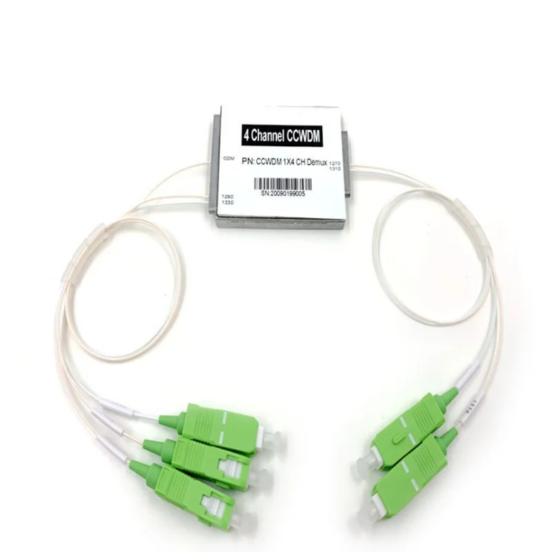 2PCS/Lot 4CH 6CH  Compact CCWDM Mux Demux Passive Optical Module SC FC LC Connectors Avaliable