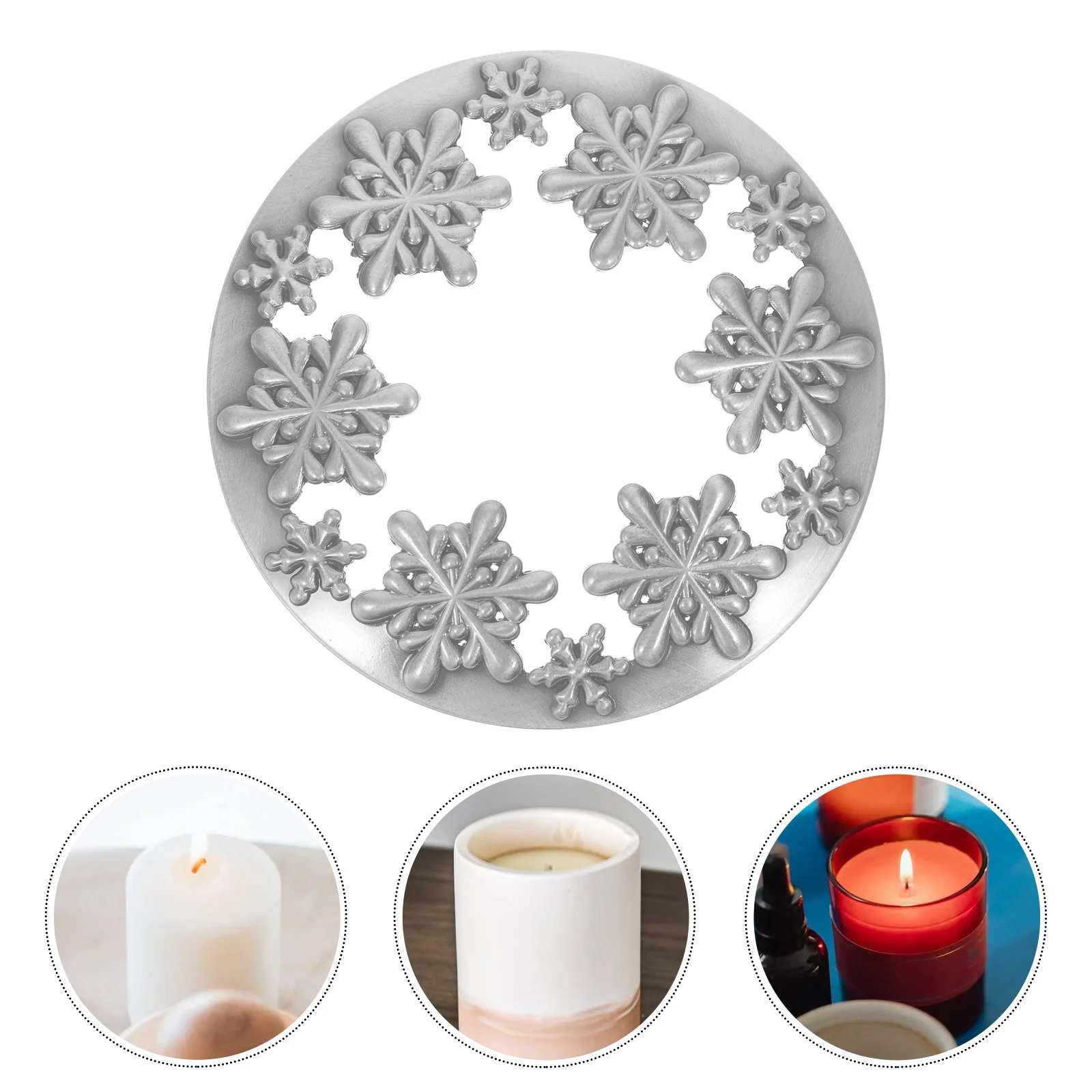 Velas perfumadas capa inteligente decoração de mesa de jantar de natal tampa de copo decorar jarra de prata topper para suporte de vara