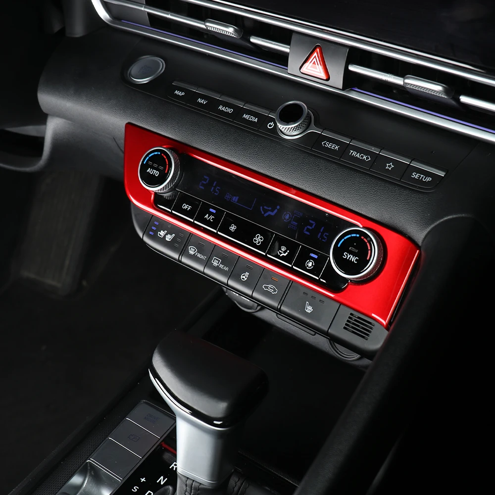 For Hyundai Elantra CN7 N / CN7 2021-2025 Car Centre Console Air Conditioning Knob Trim Air Vent Trim Strip Interior Accessories