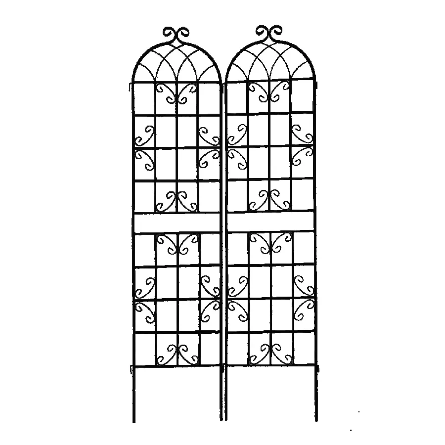 

2 Pack Metal Garden Trellis 86.7 x 19.7 Rustproof Trellis for Climbing Plants Outdoor Flower Support Cream White