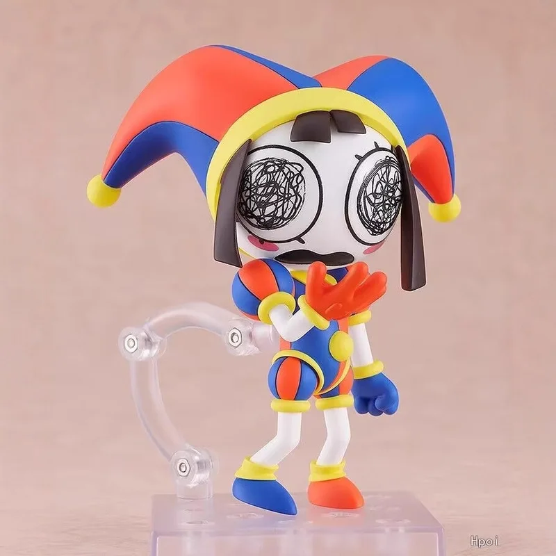 Q Version 2583 The Amazing Digital Circus Pomni Chibi Figure Interchangeable Face Posable Collectible Desktop Ornament Gift view 3