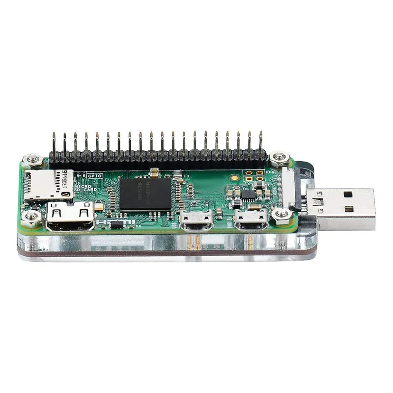 Raspberry pi zero/w placa de expansão do dispositivo usb para raspberry pi com capa de proteção de isolamento de energia acrílica