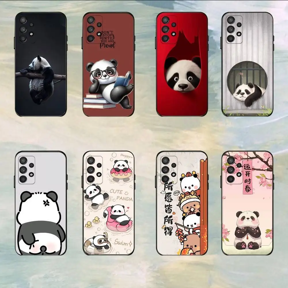 giant panda Phone Case For Samsung S25,S24,S21,S22,S23,S30,Ultra,S20,Plus Black Cover