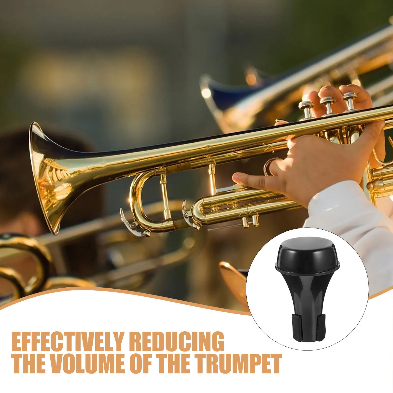 

Mini Trumpet Mute for Trumpet Players Compact Practice Mute with ABS Build Volume Control Muffler for Home Use Beginner Friendly