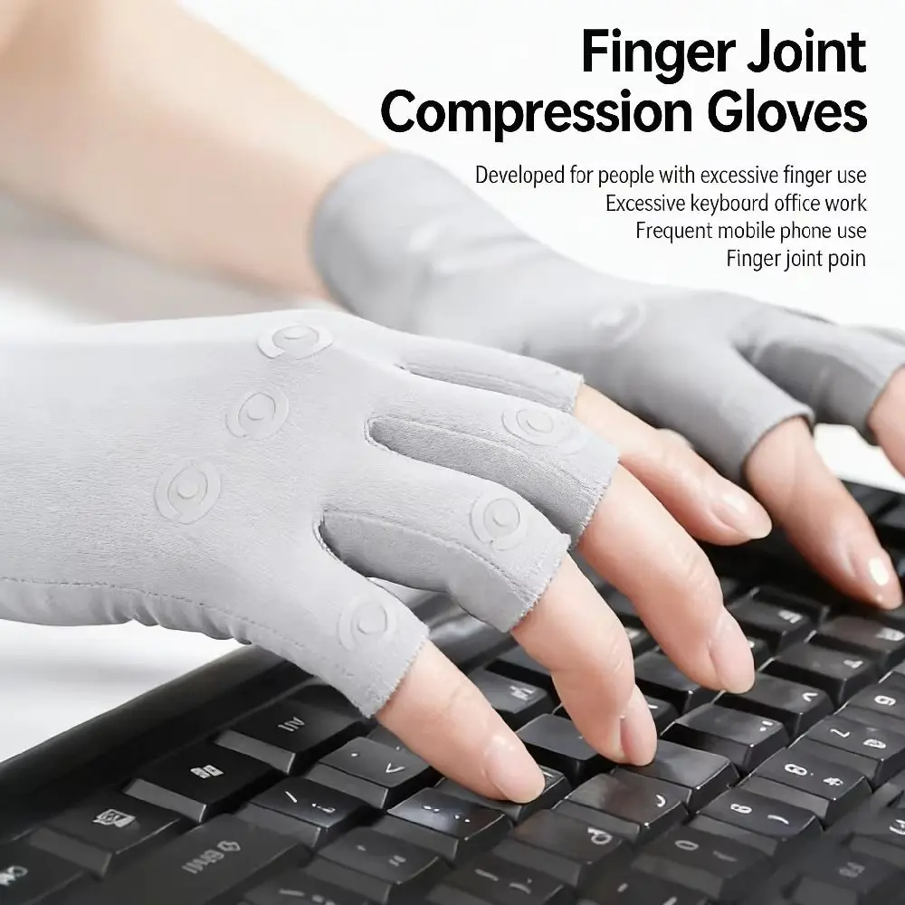Fingerless Design Compression Hand Gloves Breathable Fabric Open Finger Style Arthritis Hand Wraps Compression Wrap