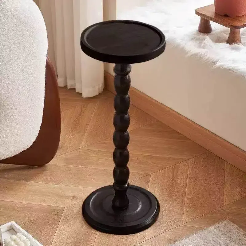 Zuolin Rubber Wood Vintage Side Table, Space-Saving for Living Room/Bedroom/Entryway
