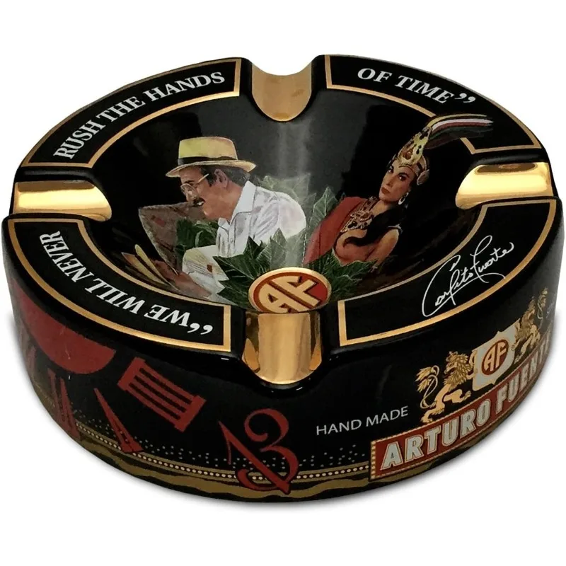 

Limited Edition Large 8.75" Arturo Fuente Porcelain Cigar Ashtray Black