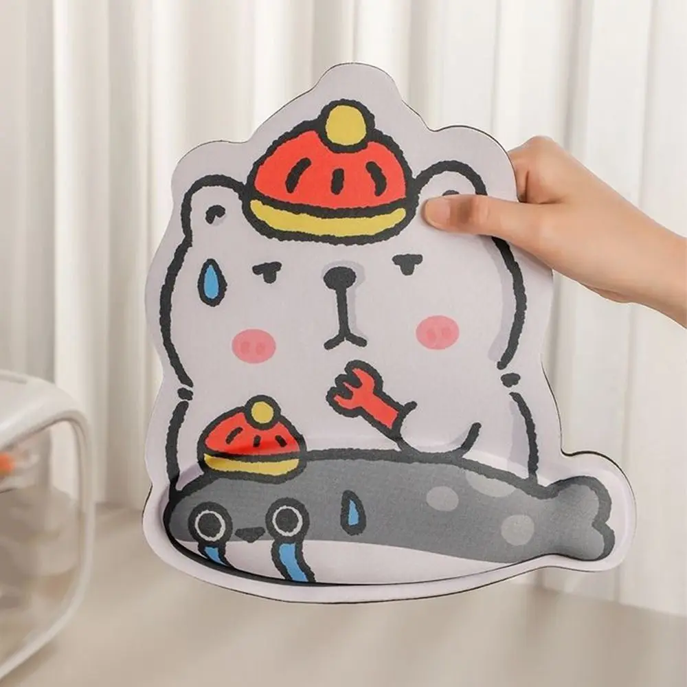Creative Cartoon Mouse Pad Capybara Printed Comfortable Mouse Wrist Support Pad Comfort Soft Cute Wristband Mouse Mat