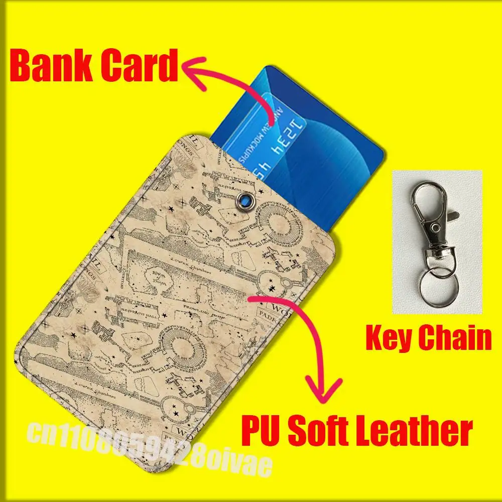 Billet la carte M-Marauders pour Clips d'identification, sac bancaire de crédit, porte-carte de repas de Bus, couverture de poche, décoration, porte-clés