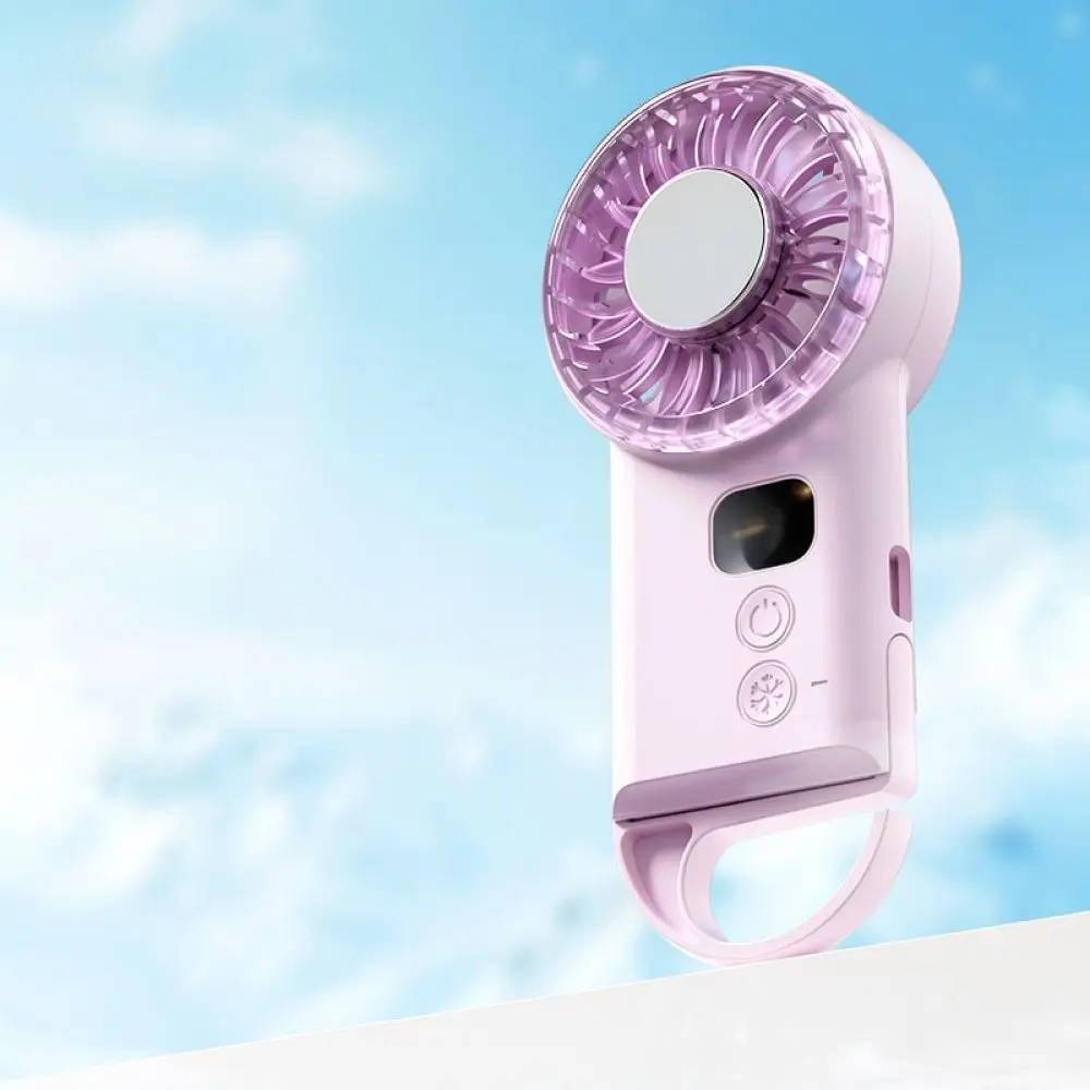 USB Portable Handheld Fan Desktop Mini Cooling Blower Digital Display 5 Modes Brushless Motor Summer Outdoor Equipment