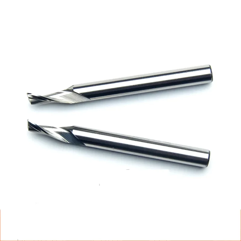 Aluminum Alloy End Mill Engraving Bits Material M2 Tungsten Carbide Steel Single Flute Solid CNC Milling Cutters