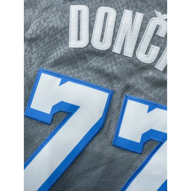 الرجال # 77 قميص كرة السلة المطرز لوس أنجلوس برقبة دائرية، فضفاض مناسب، قميص رياضي كاجوال قابل للتنفس للتدريب على الارتداء غير الرسمي