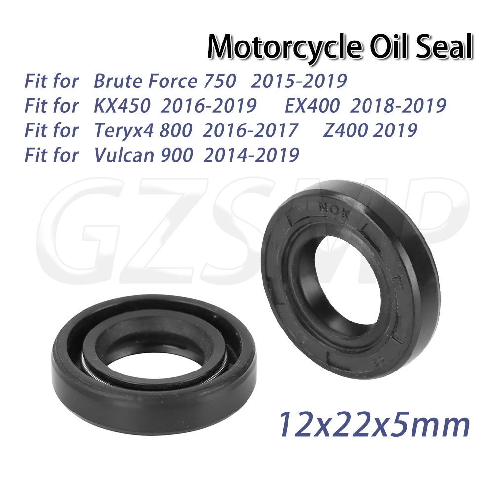 

2/4/10pcs Fit for Kawasaki Brute Force 750 KX450 Ninja400 Teryx4 800 Vulcan900 Z400 Motorcycle 12x22x5mm Oil Seal