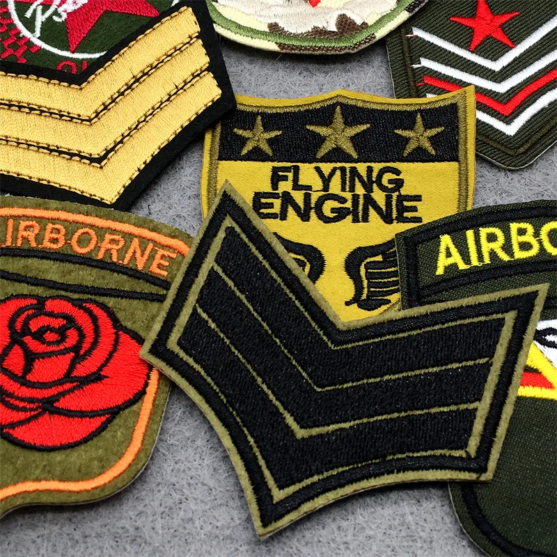 30pcs/lot Embroidery Patches on Clothes Stickers DIY Ironing Sewing Patches for Clothing Appliques Parch Stripes Acces