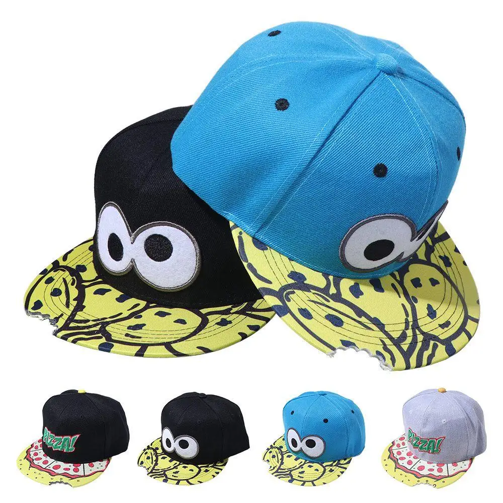 

Casual Eye Pizza Baseball Cap Letter Embroidery Sunscreen Sun Hat Solid Color Cartoon Peaked Cap Sports