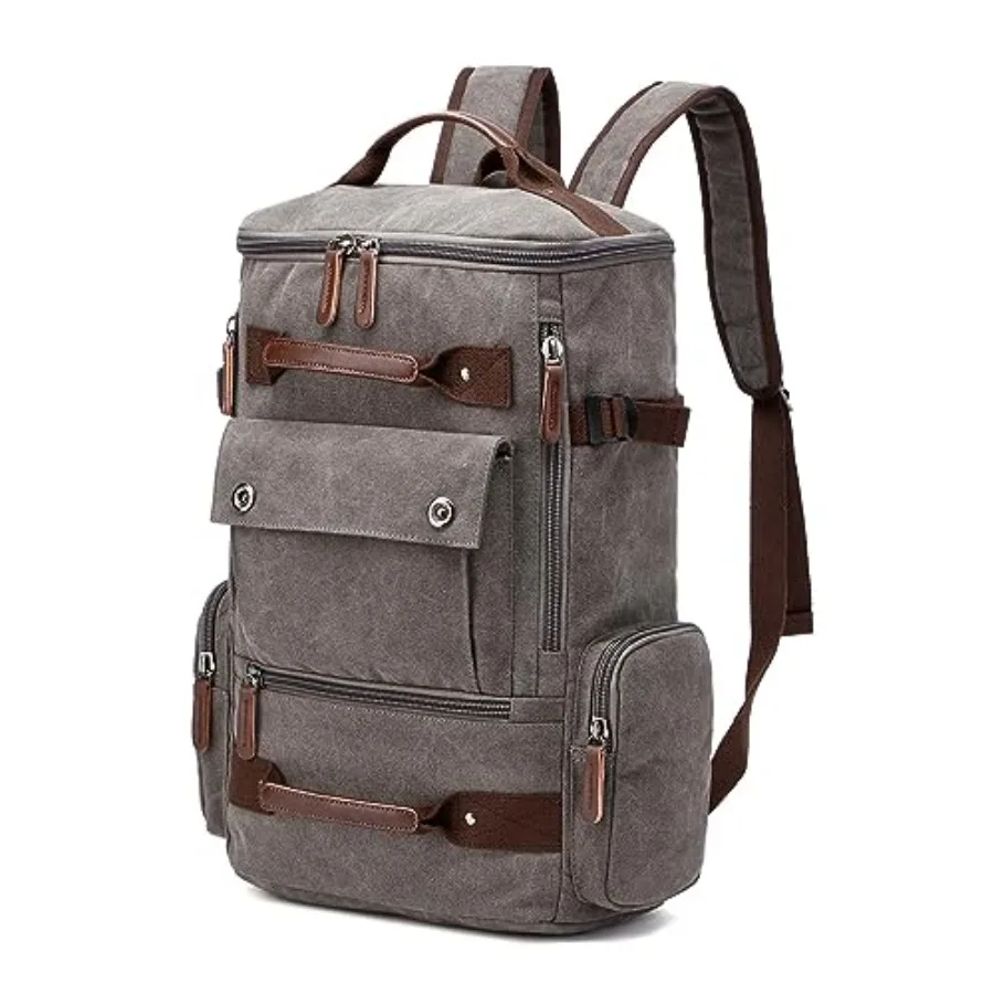 

Vintage Canvas Backpack Casual Travel Rucksack 16inch Laptop Daypacks Hiking Camping Backpack