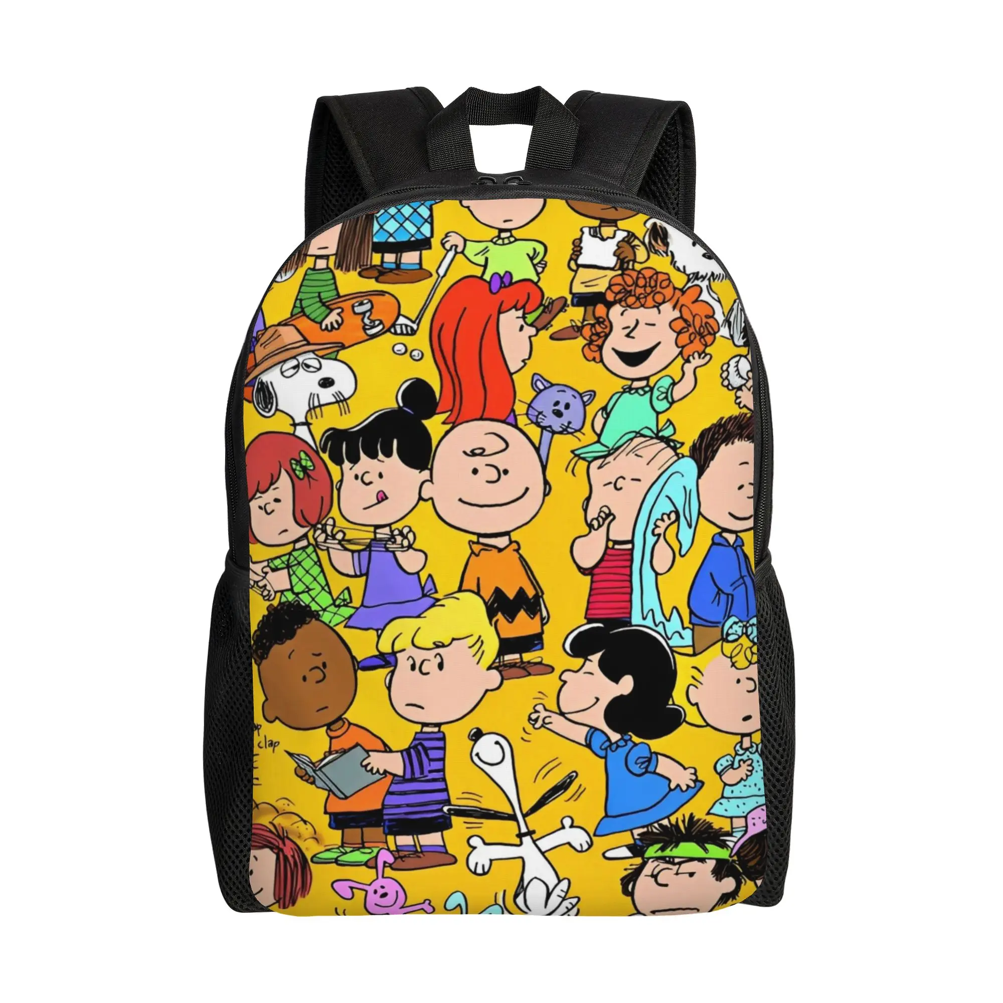 Snoopy Peanuts Fashion Backpack Sports High School Hiking Travel Cartoon Daypack for Men Women Laptop Shoulder Bag