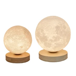 Creative 3D Moon Table Lamp Technology Fashion Atmosphere Lamp Children's Room Student Lamp Bedroom Study Decorative Lamp