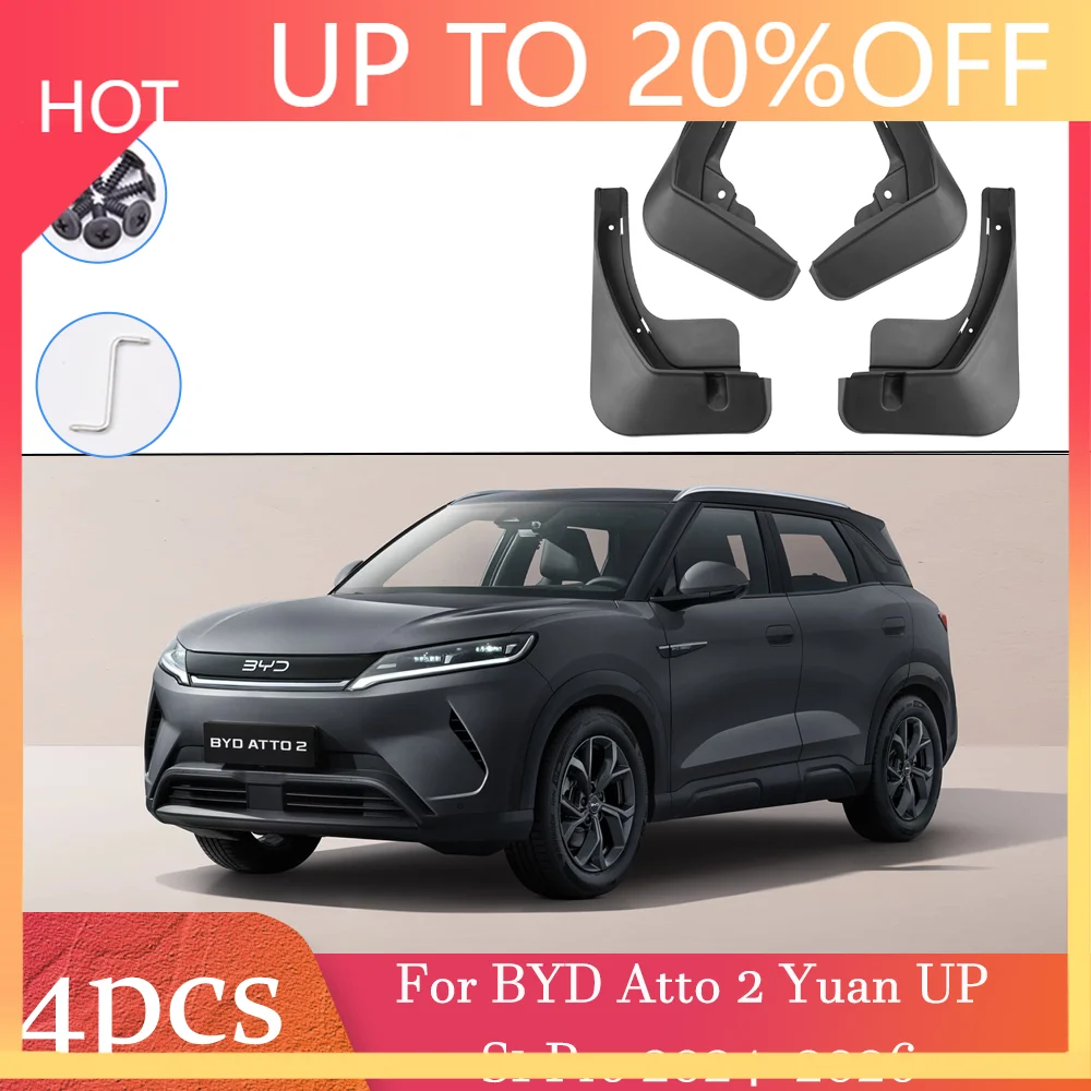 NEW For BYD Atto 2 Yuan UP S1 Pro SC3E 2024~2026 2025 Car Wheel Mudguard Flap Mud Skin Cover Guards Fenders Splash Parts Accesso