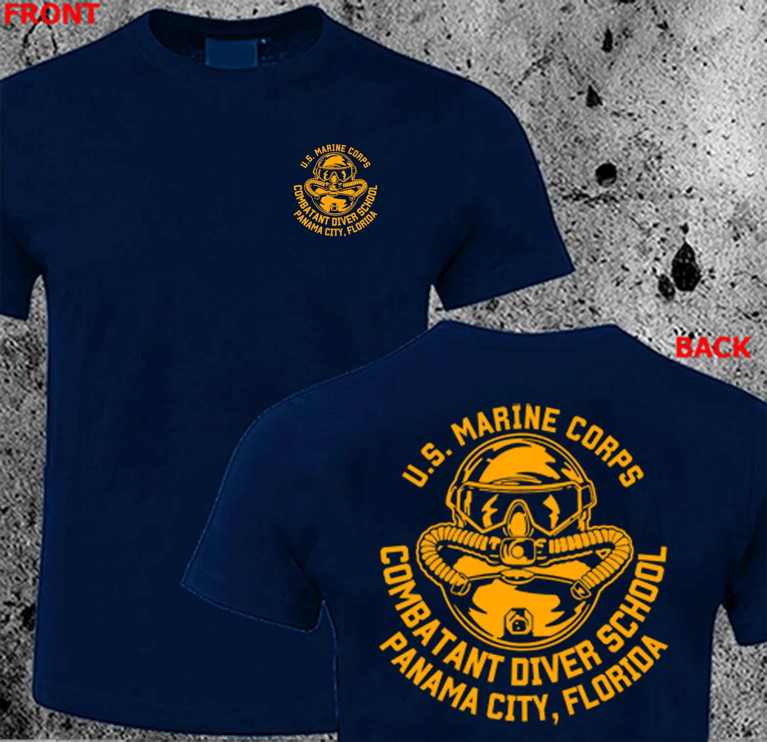 US Marine Corps Combat Diver School USMC T-Shirt 100% Cotton O-Neck Short Sleeve Summer Casual Mens T-shirt Streetwear image 4