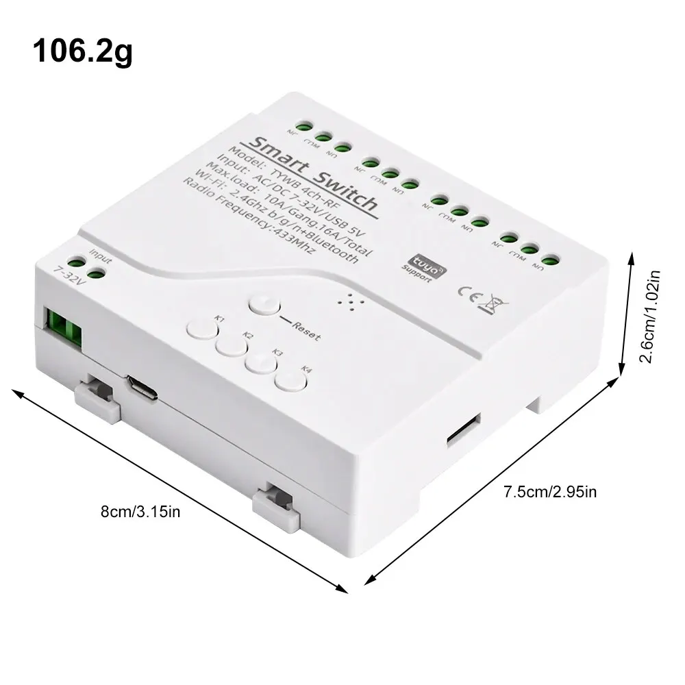 スマートWi-Fiリレーモジュール,リモートコントロールスイッチ,おもちゃ,5v-32v,5v,12v,24v