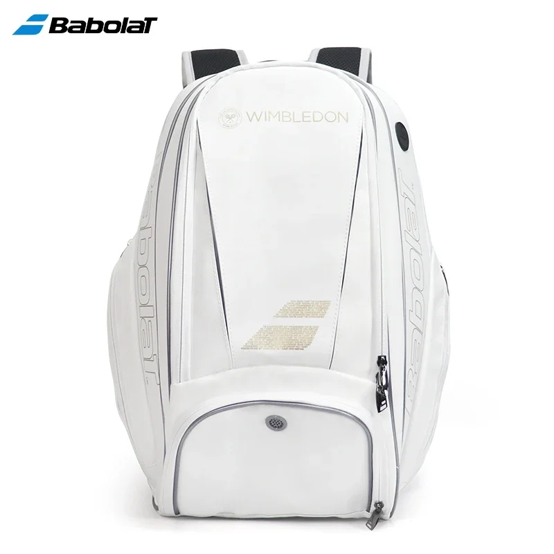 2021 Babolat White Gold WIM Tennis Backpack Men Women Durable 2-Pack PU Squash De Padel Tennis Bag Shoes Accessories Storage Bag