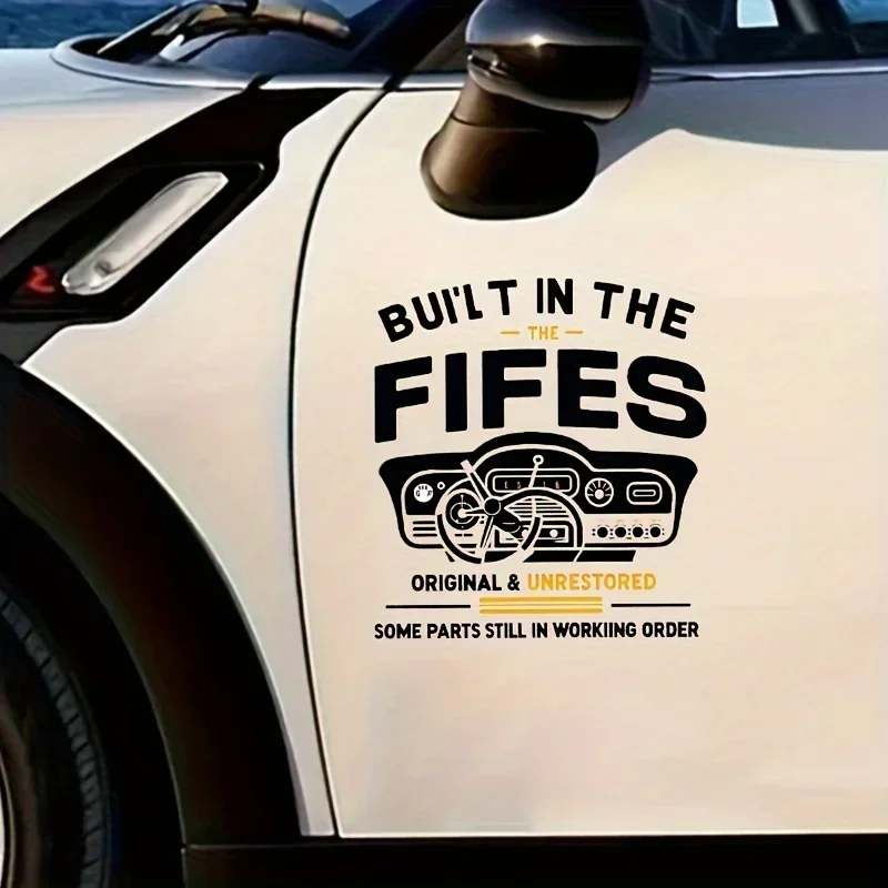 1PC 50년대 내장형 비닐 자동차 스티커 - 자동차, 노트북, 차고용 탈착식 자가 접착 데칼 |   향수를 불러일으키는 클래식 자동차