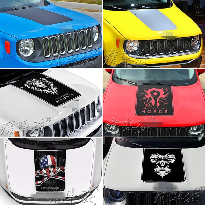 

Декоративные наклейки на капот для Jeep Renegade