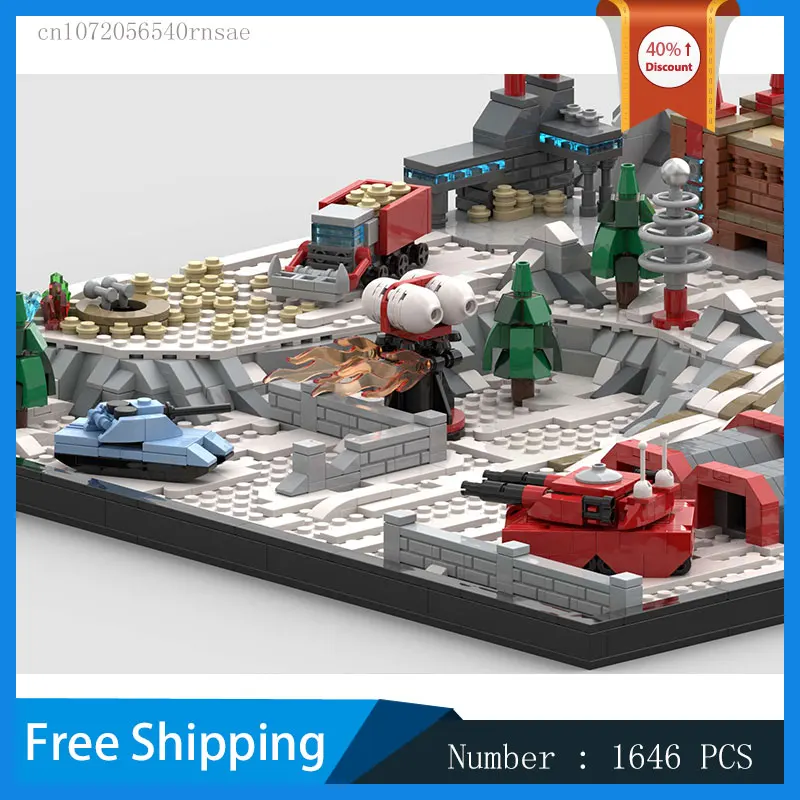 MOC Building Blocks Gioco Paesaggio Base militare Modello modulare Mattoni fai-da-te Assemblare giocattoli Regali di compleanno Regali di Natale
