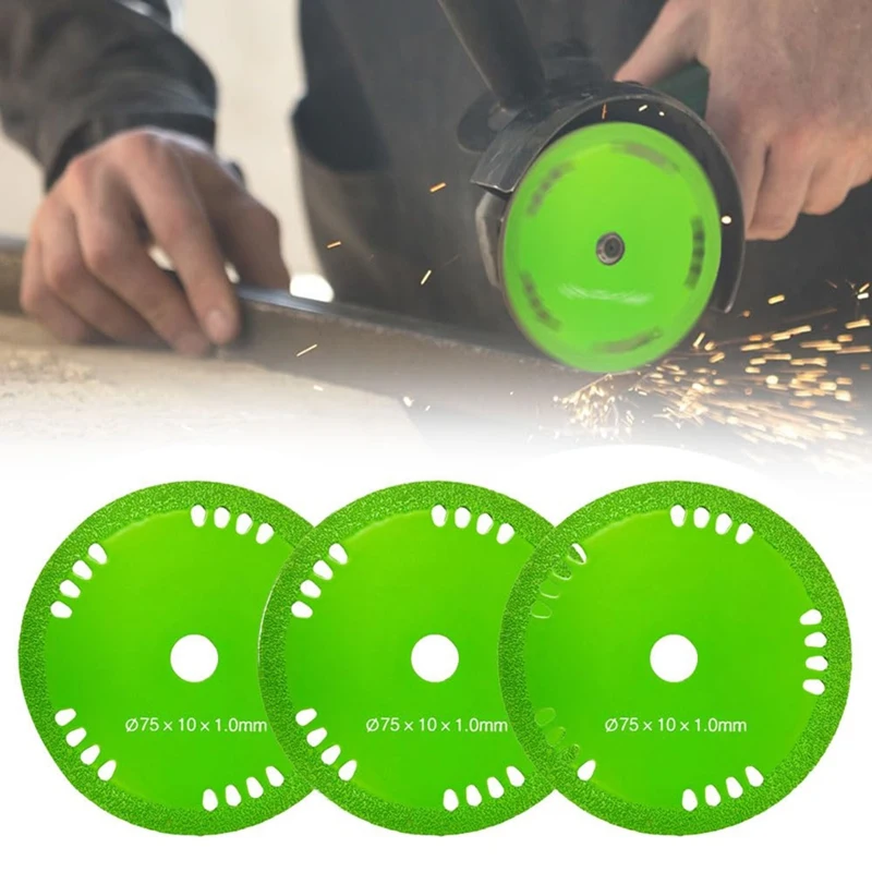 ABVJ-Rock Slab Grinding Disc 2.95Inch Glass Cutting Disc For Angle Grinder, 0.04Inch Ultra Thin 3Pcs