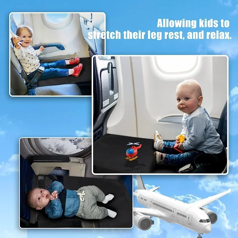 Portable Toddler Travel Bed Kids Airplane Bed Airplane Footrest Foot Hammock Seat Extender for Kids Baby Travel Essentials