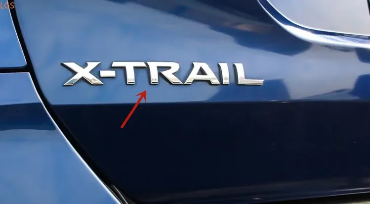 For Nissan X-Trail 2014-2022 Chrome Rear door Alphabet car logo Trunk Alphabet car logo decoration Car styling