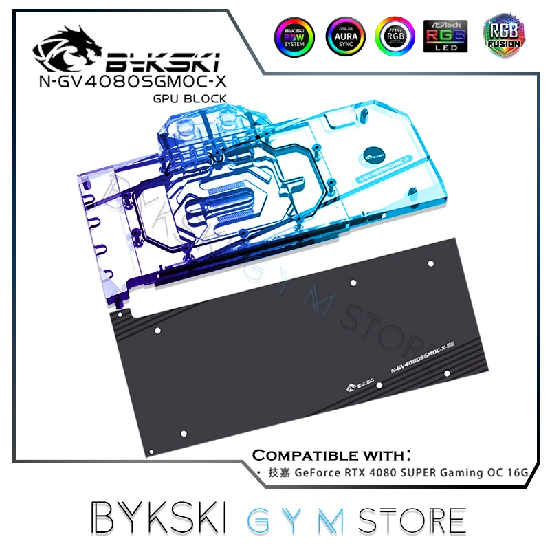 bykski refrigerador de agua super rtx 4080 placa grafica bloco gpu para gigabyte geforce rtx 4080 s 5v arg n gv4080sgmoc x 01