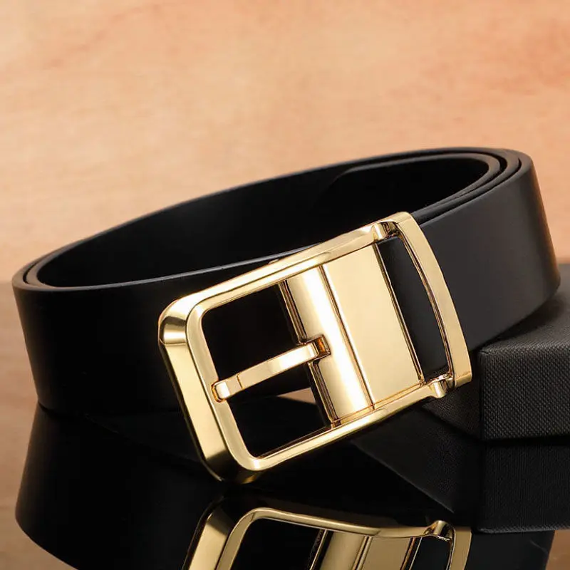 New Leather Men's Belt Buckle Simple Retro Leather Belt Youth Casual Jeans Belt Designer Belts Men High Quality