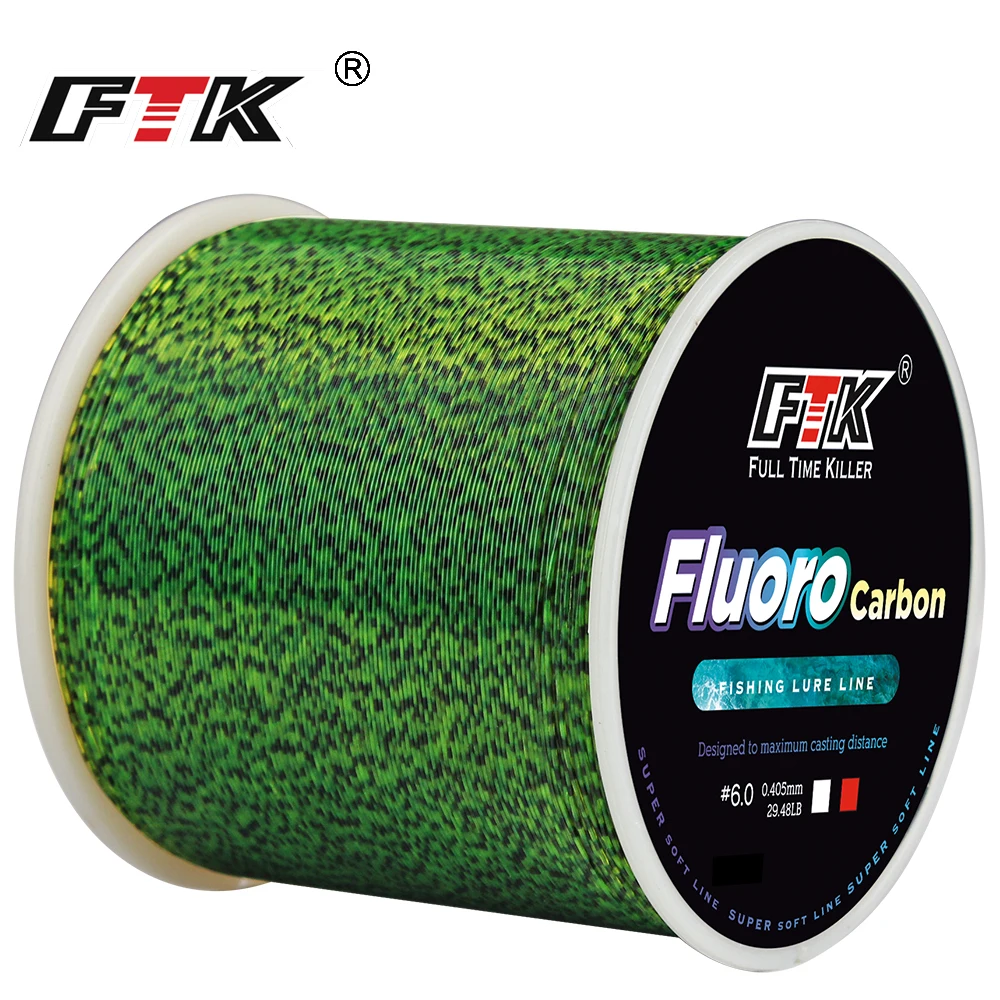 

FTK 300m Fishing Line Invisible Carbon Fiber Speckle Fluorocarbon Fishing Line 4.13LB-34.32LB/0.14mm-0.5mm Ocean Boat Fishing