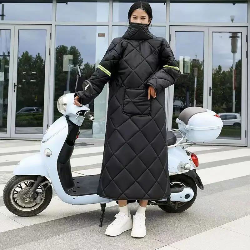 

Electric Vehicle Windshield Quilt Winter Velvet Thickened Waterproof Knee Pads Cold-proof Warm Motorcycle Riding Windproof Cover