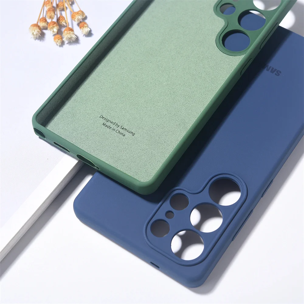 حافظة لهاتف سامسونج جالاكسي S25 Ultra S25+/Plus 5G من السيليكون السائل الناعم ورقيقة للغاية ومضادة للصدمات لهاتف سامسونج S25 مع صندوق