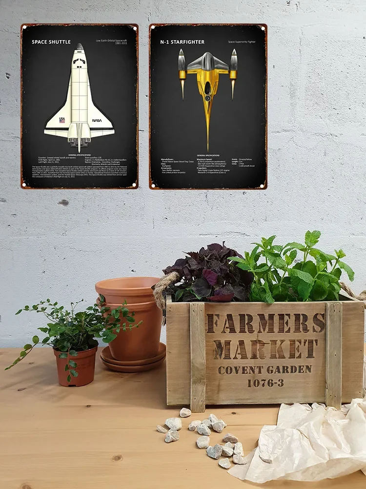 Aircraft Metal Signage Fighter Jet Tin Painting Vintage Military Fan Poster Mural Home Living Room Club Wall Art Decor Aesthetic