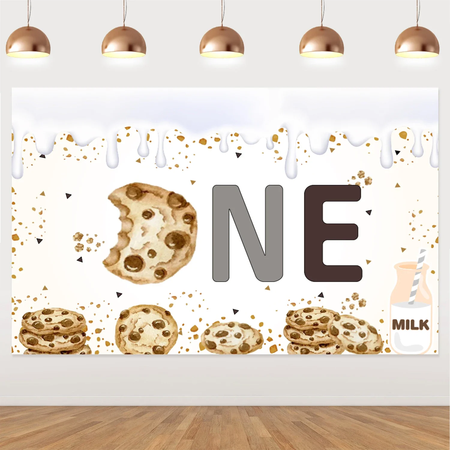 

Cookie Themed Birthday Background Cloth 1st ,3rd Birthday Party Decoration Baby Shower Shooting Background Decoration Supplies