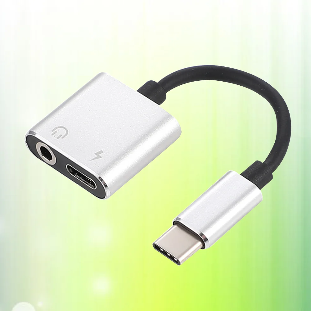 USB Tipo C para 35mm Cabo Adaptador De Áudio, 2 em 1, Jack Stereo, Fone De Ouvido, Mic, Conversor Aux, Adaptador De Carregamento