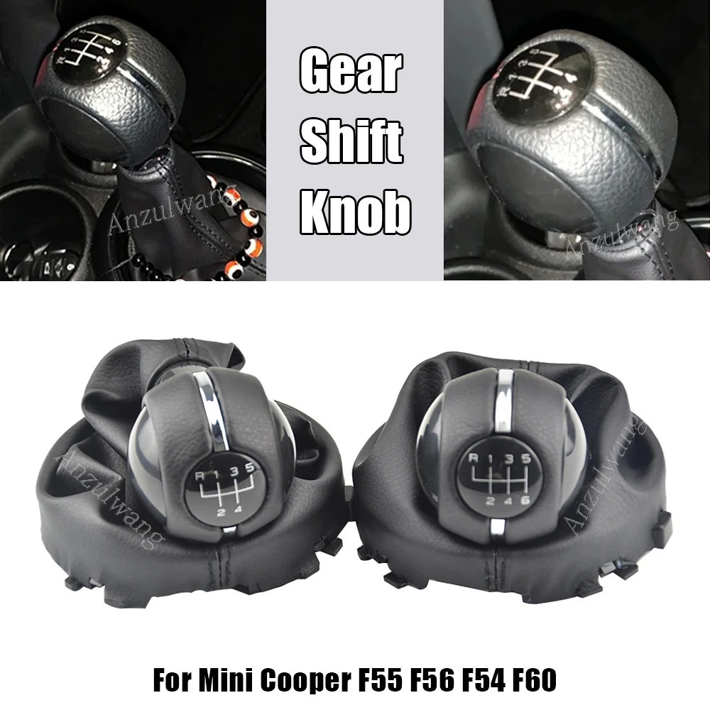 

For Mini Cooper F55 F56 F54 F60 7641999 Manual 5/6 Speed Car Gear Shift Knob Shifter Cover Gaitor Leather Boot Cover