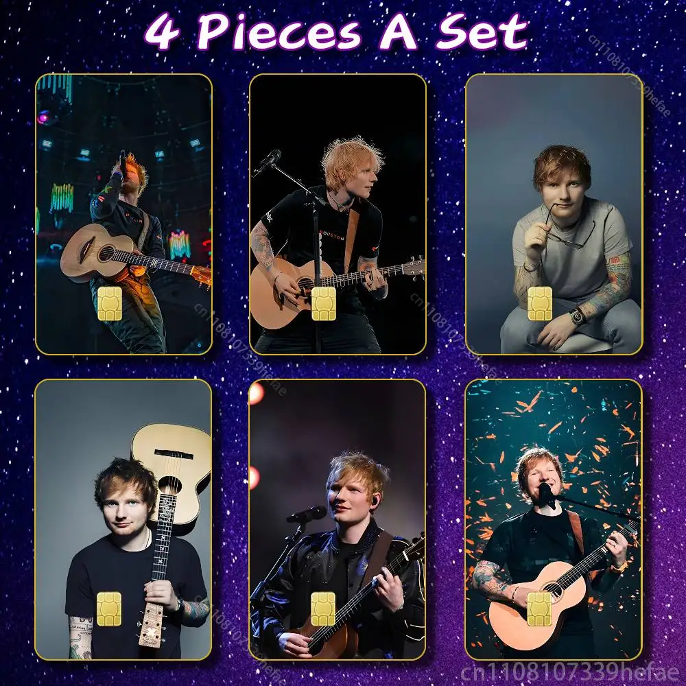 

E-Ed Sheeran Sticker Case For Credit Bank Subway ID Decorative Self-adhesive Card Cover Skin