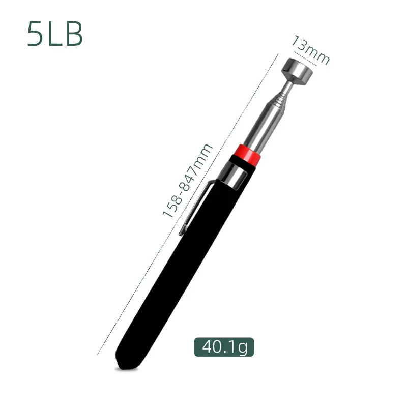 2025 مرآة فحص تلسكوبية 1.5 رطل 6 قسم لاقط مغناطيسي فضي إصلاح السيارات خرطوم تمديد مغناطيسي قوي قابل للسحب #6