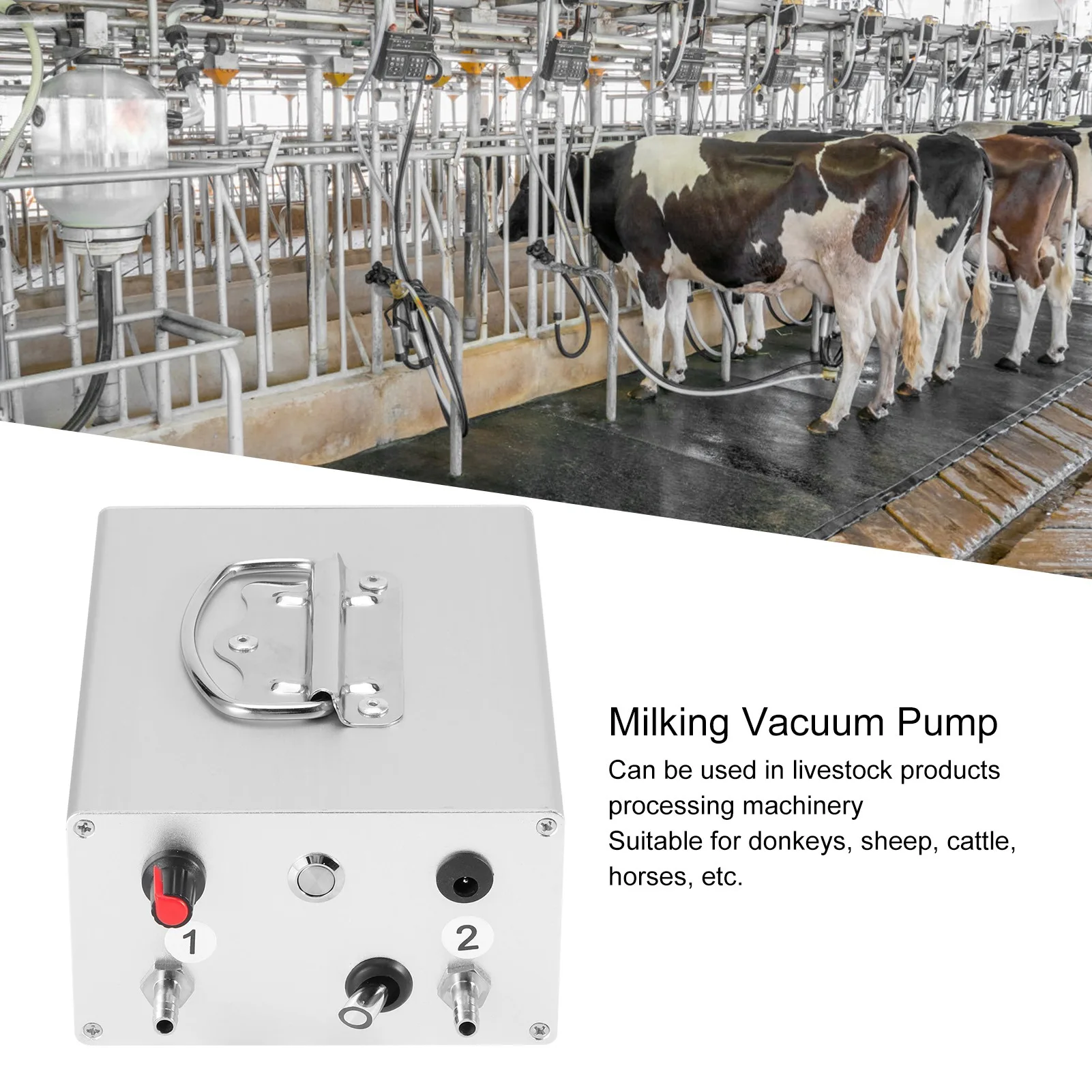 Pulsation Plug In Electric Milking Machine Vacuum Pump Accessory for Donkey Sheep Cow Horse 100-240V