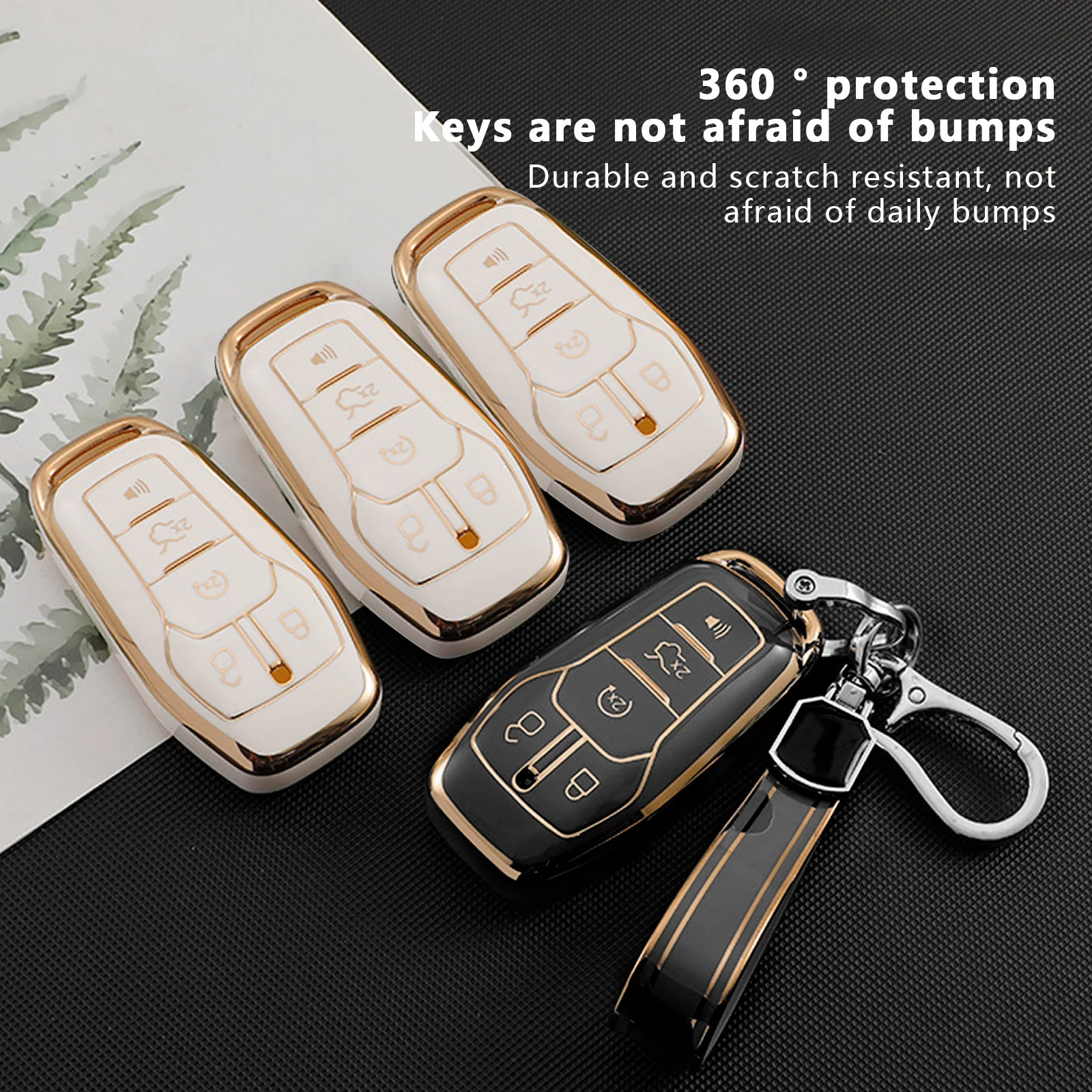 Soft Tpu Car Key Case Fob Cover for Ford Fusion Mondeo Mustang F-150 Explorer Edge 2015 2016 2017 2018 Car Accessories