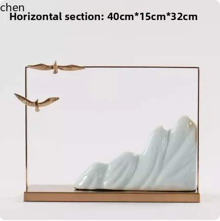 CZ Ceramic Rockery Da Peng Metal Ornament Hotel Clubhouse Villa Living Room Entrance Soft Decoration Home Decor