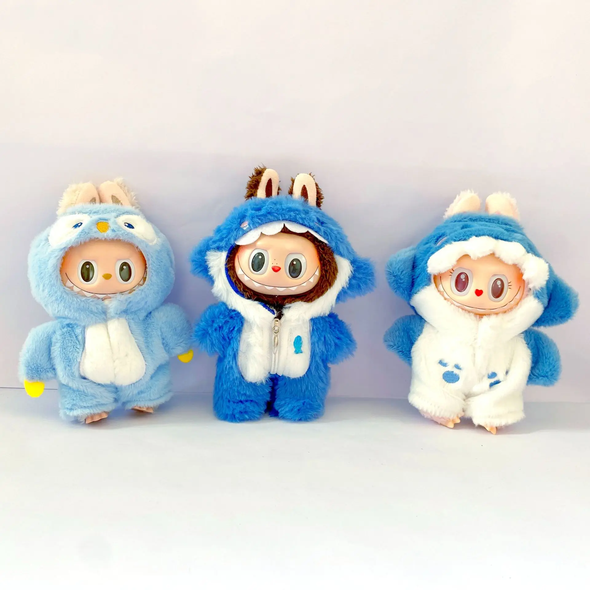 

Clothes For Labubu Plush Onesie Big Shark Blue Shark Penguin Clothing Accessories Suitable For 15 Cm 17 Cm 1st To 3rd Generation